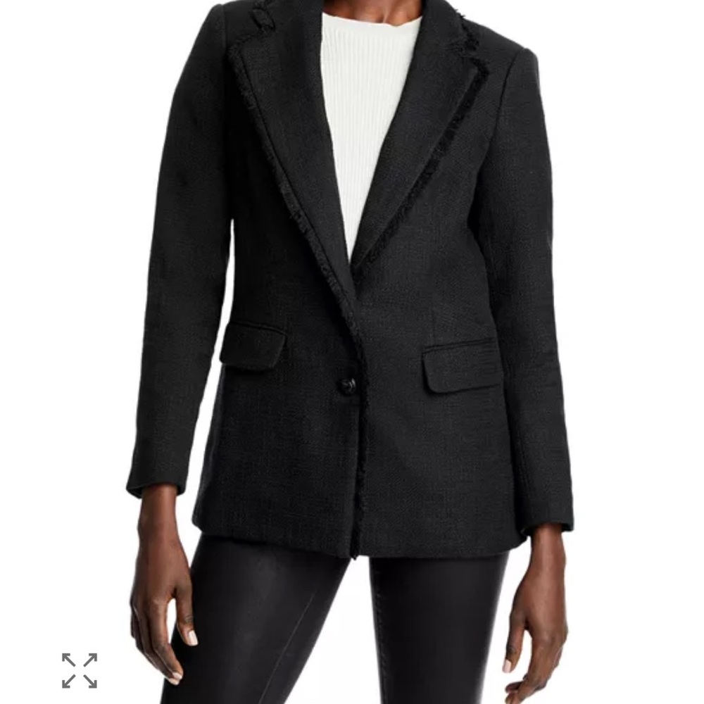 EUC Karl Lagerfeld Textured Black Jacket - Picture 3 of 11